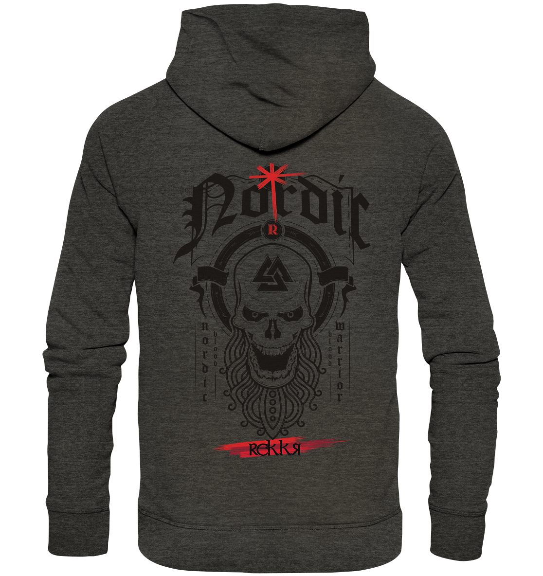 Nordric Skull - Organic Hoodie - Rekkr-shop