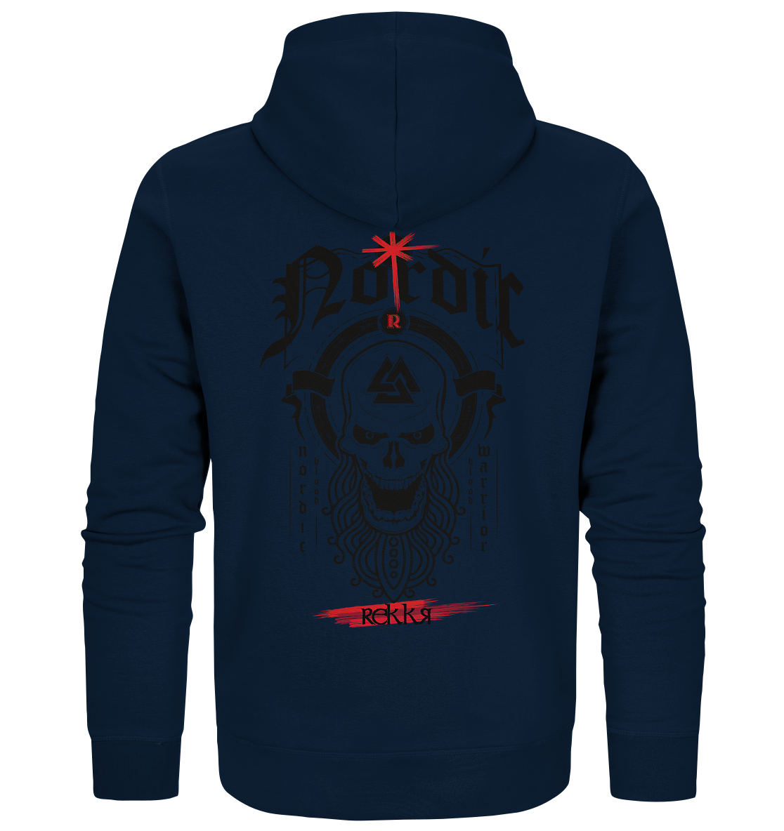Nordric Skull - Organic Zipper - Rekkr-shop
