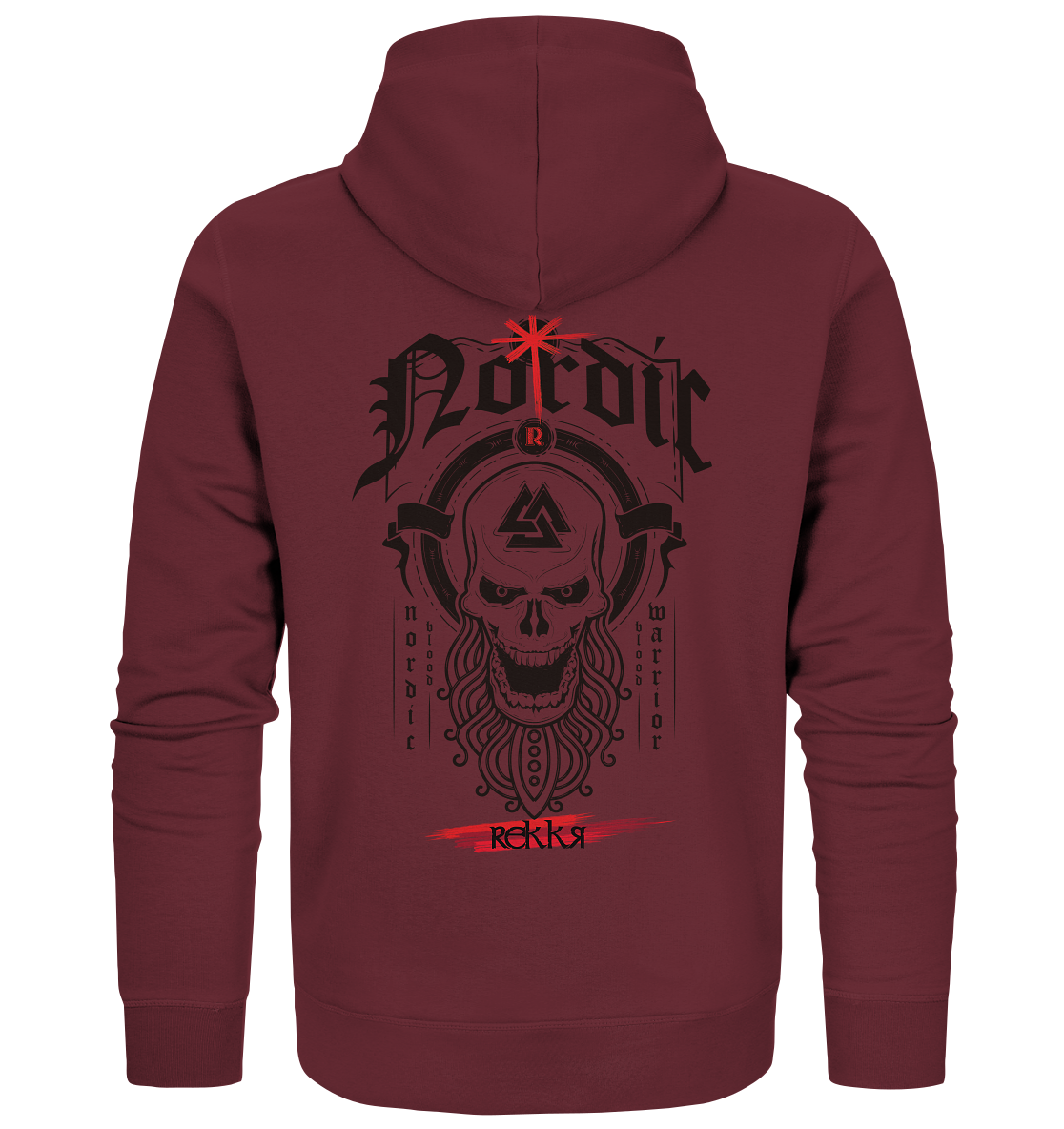Nordric Skull - Organic Zipper - Rekkr-shop
