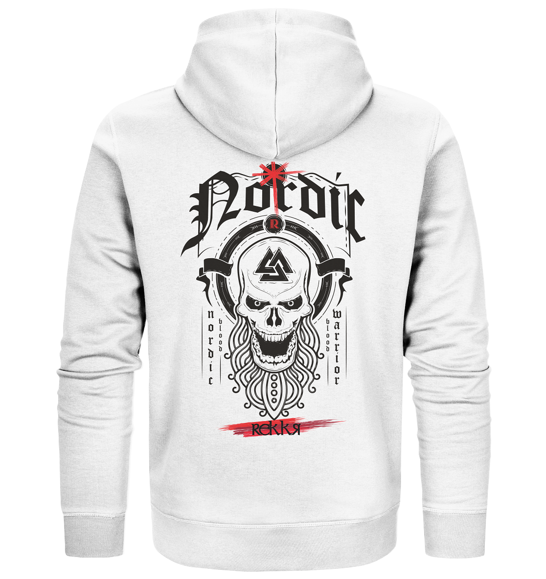 Nordric Skull - Organic Zipper - Rekkr-shop