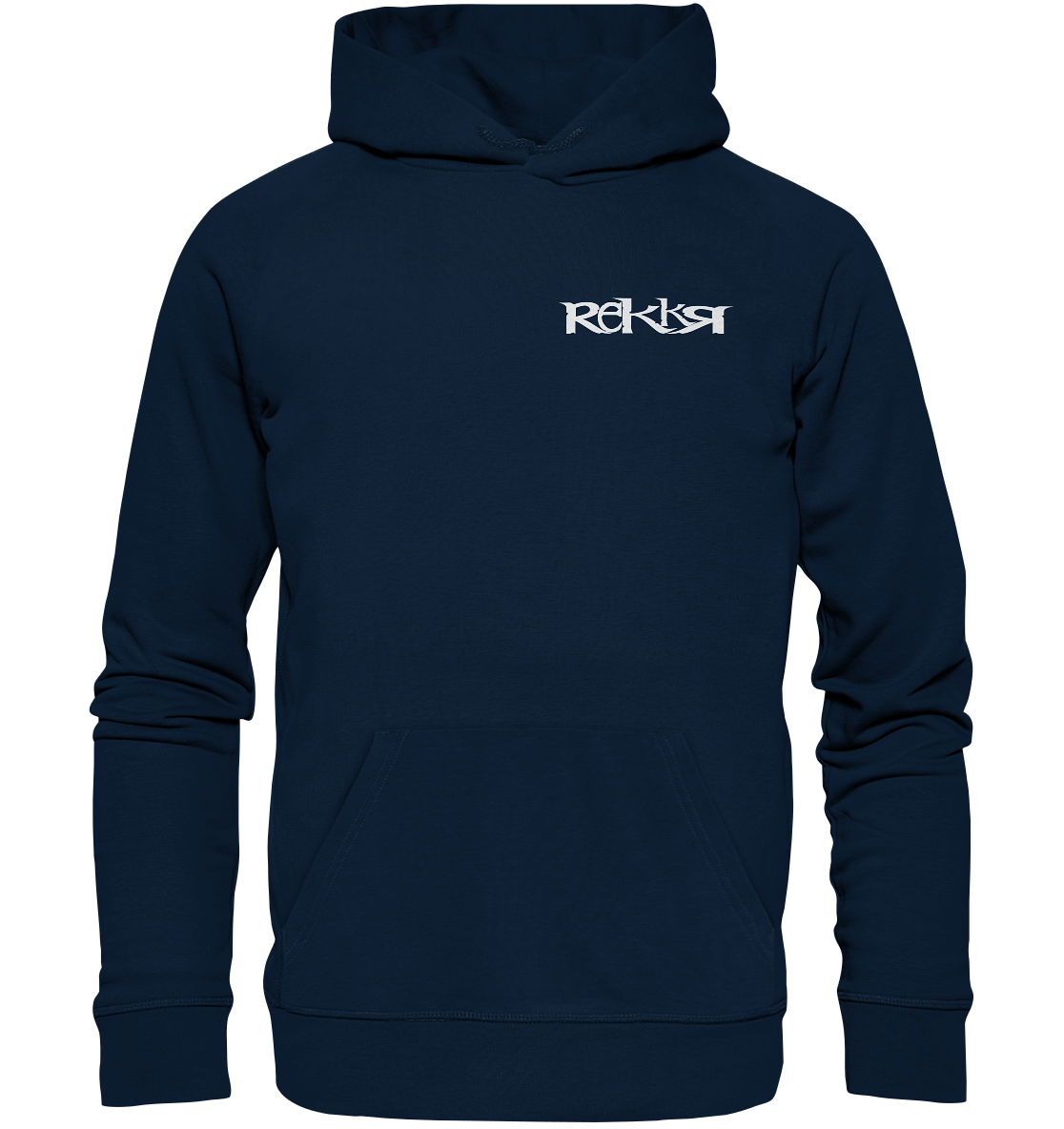 Hoodie Organic REKKR Logo White