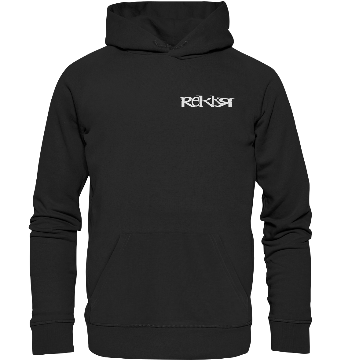 Hoodie Organic REKKR Logo White