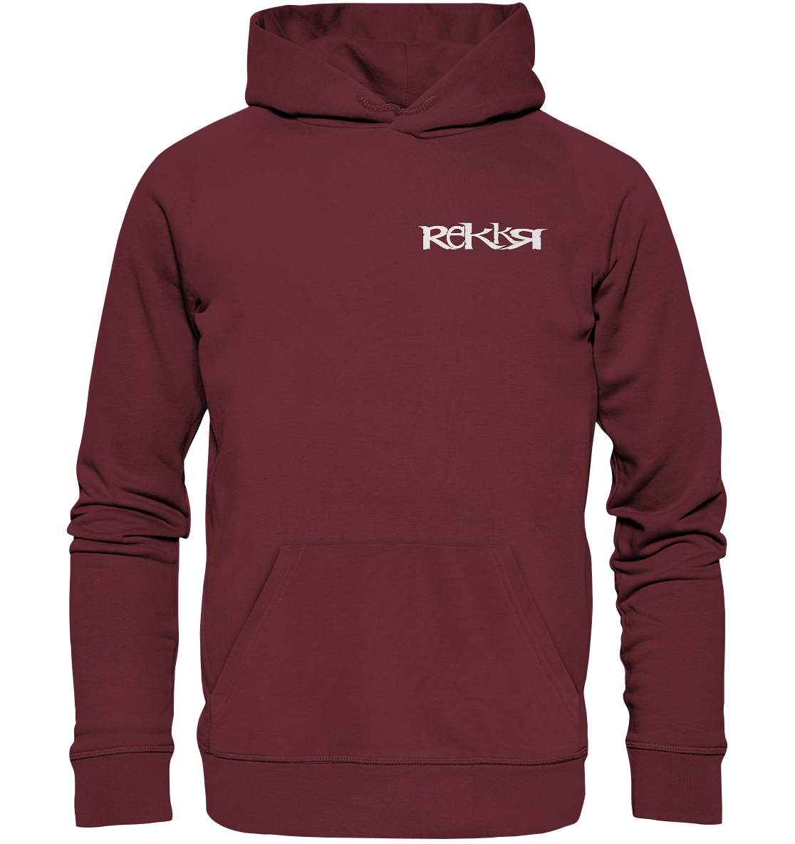 Hoodie Organic REKKR Logo White