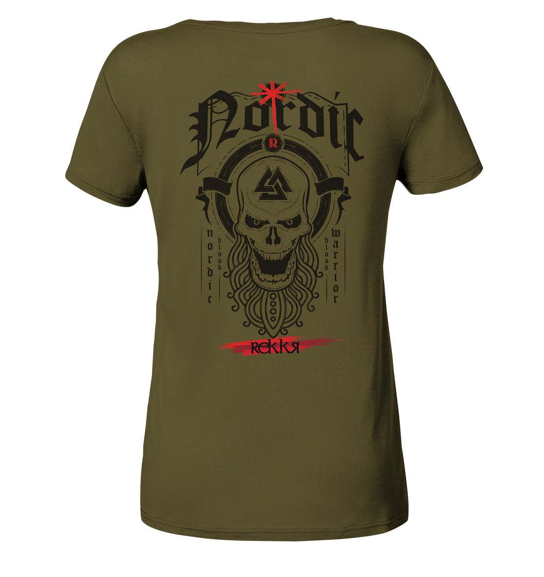 Nordric Skull  - Ladies Organic Shirt - Rekkr-shop