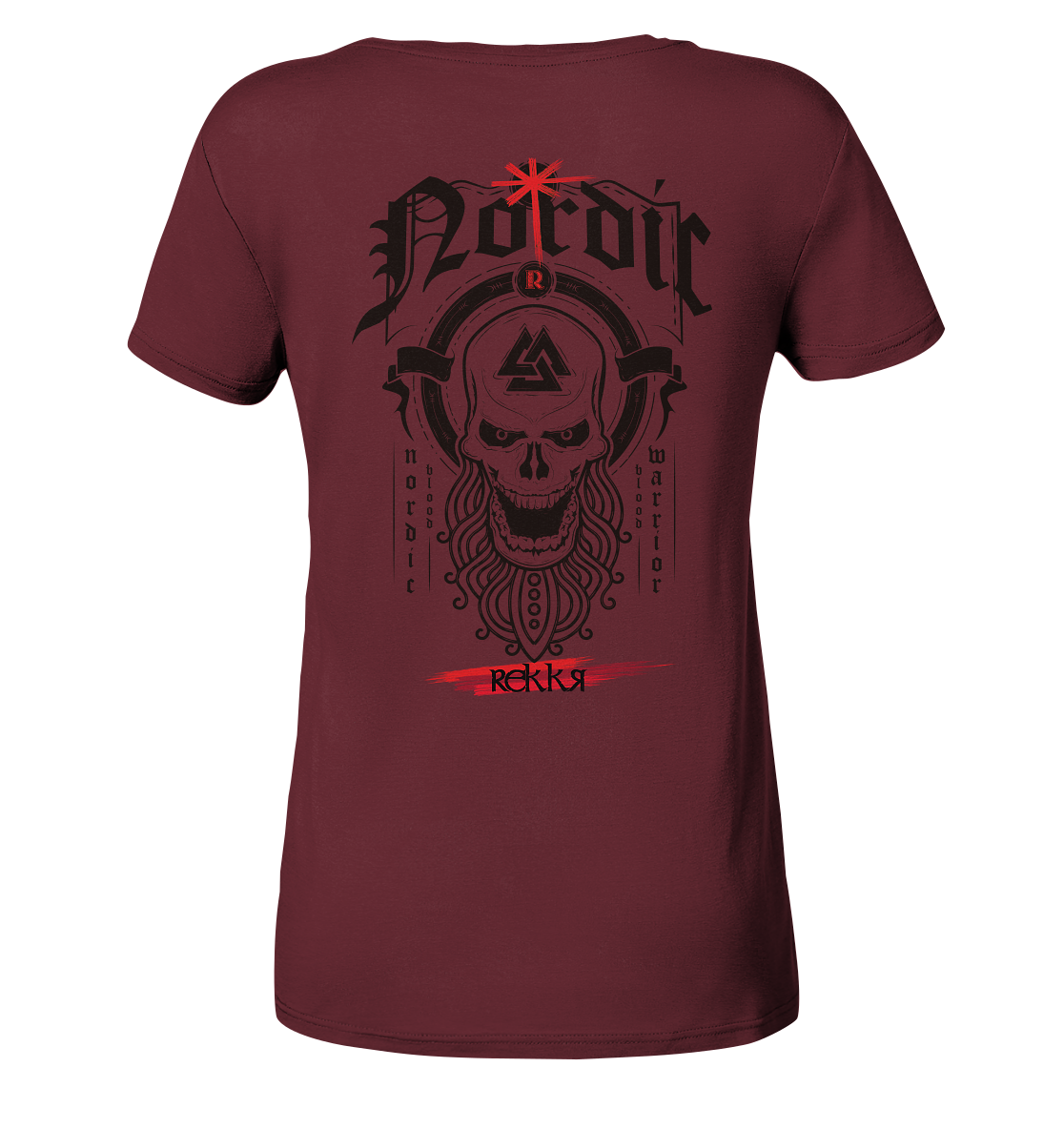 Nordric Skull  - Ladies Organic Shirt - Rekkr-shop