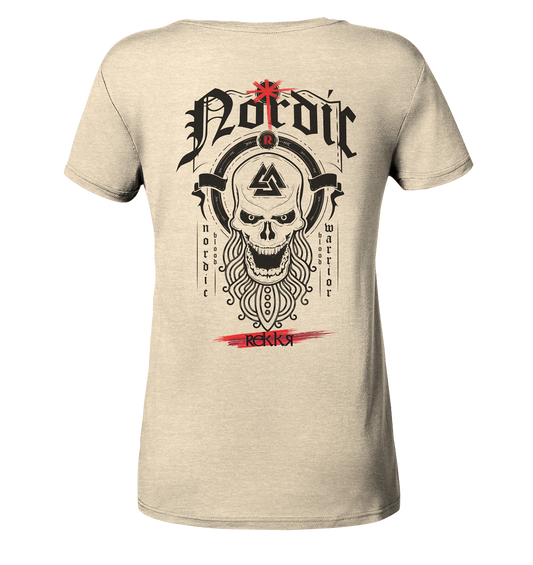 Nordric Skull  - Ladies Organic Shirt - Rekkr-shop