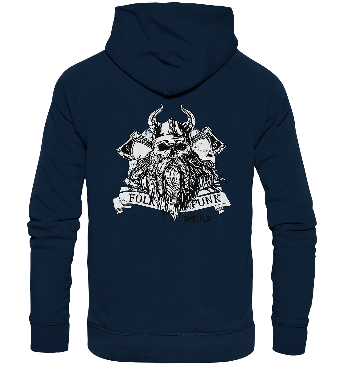 Bearded Viking Skull - Organic Hoodie - Rekkr-shop