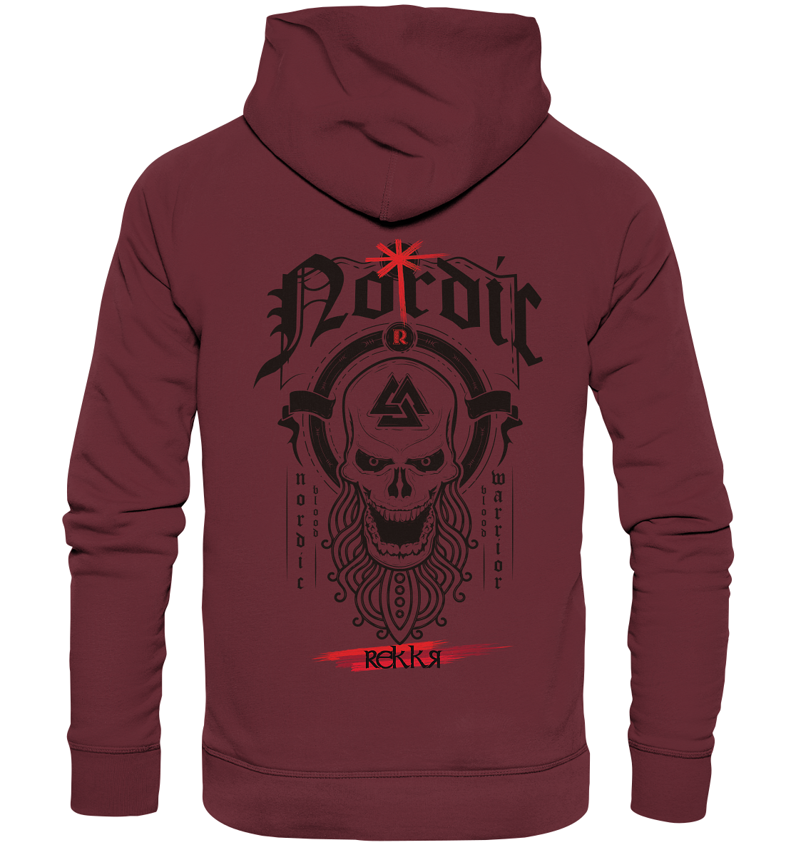 Nordric Skull  - Organic Hoodie - Rekkr-shop