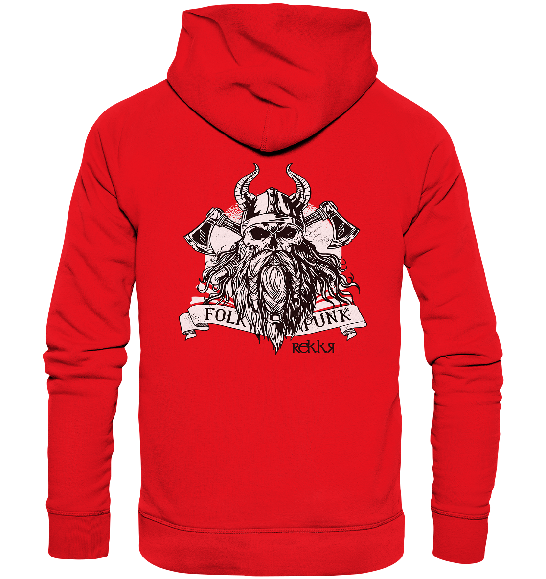 Bearded Viking Skull - Organic Hoodie - Rekkr-shop