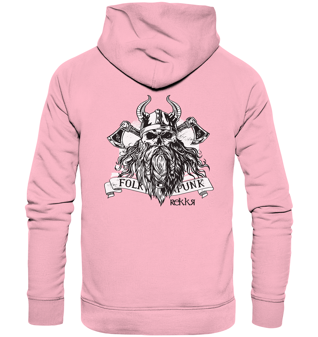 Bearded Viking Skull - Organic Hoodie - Rekkr-shop