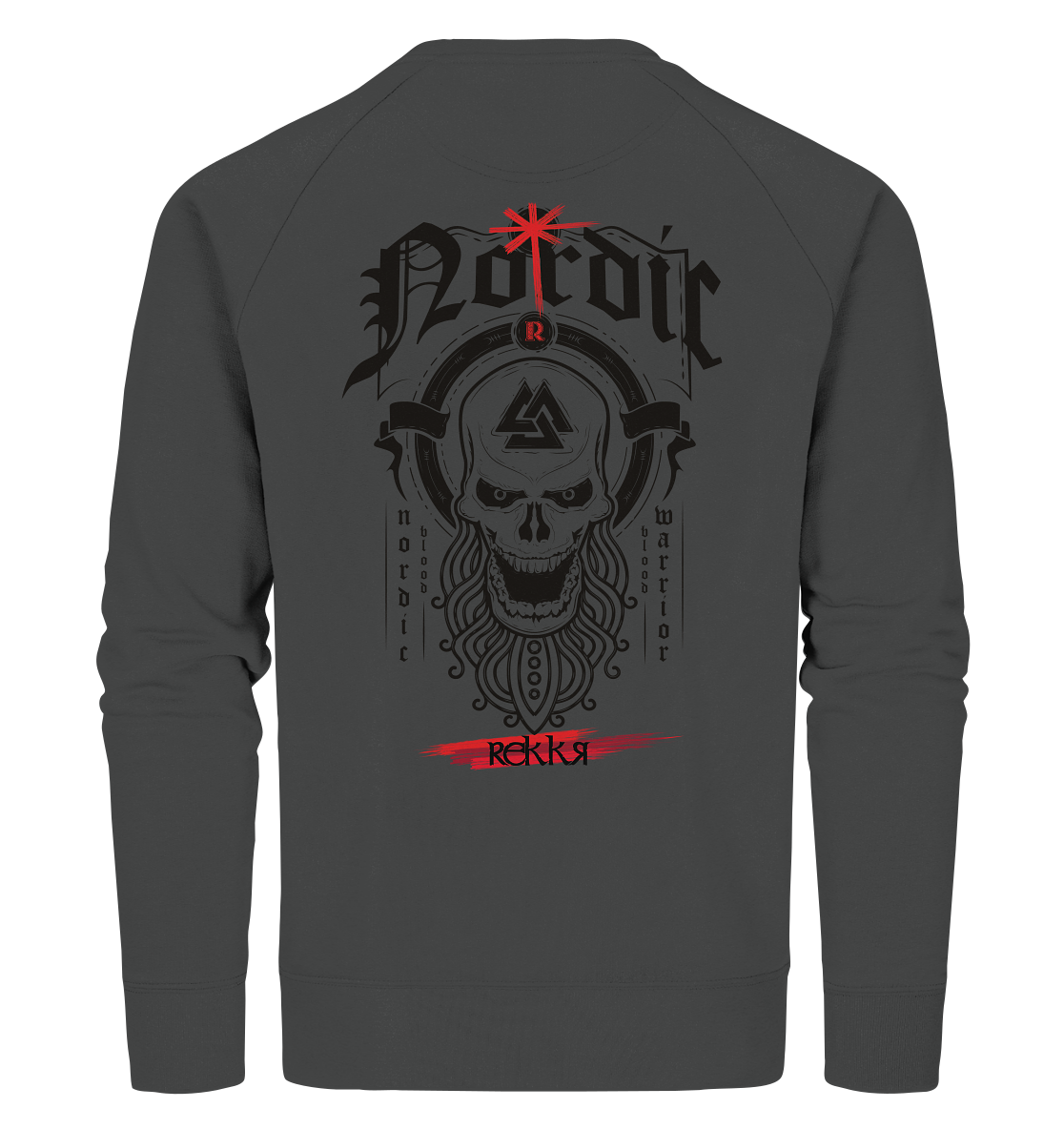 Nordric Skull  - Organic Sweatshirt - Rekkr-shop