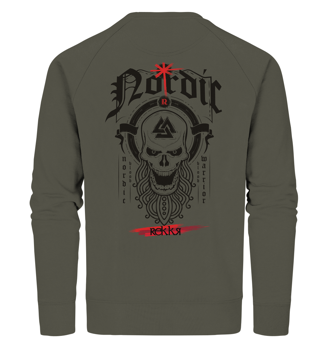 Nordric Skull  - Organic Sweatshirt - Rekkr-shop