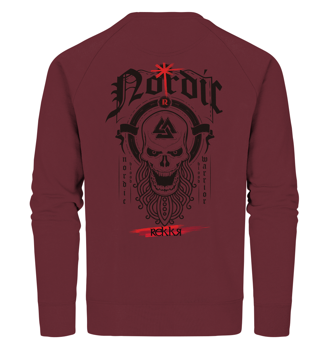 Nordric Skull  - Organic Sweatshirt - Rekkr-shop