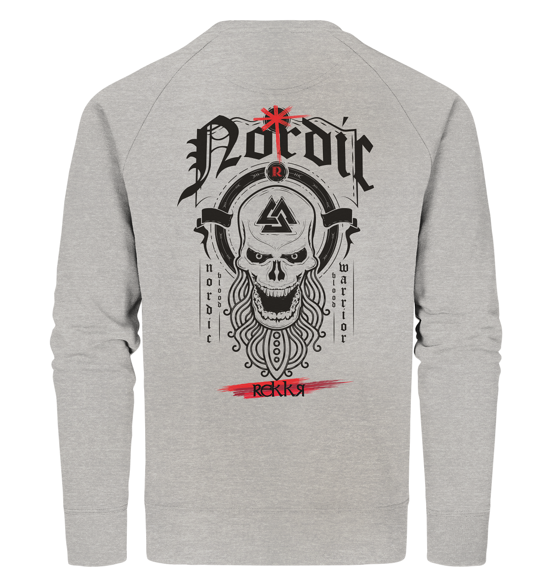 Nordric Skull  - Organic Sweatshirt - Rekkr-shop