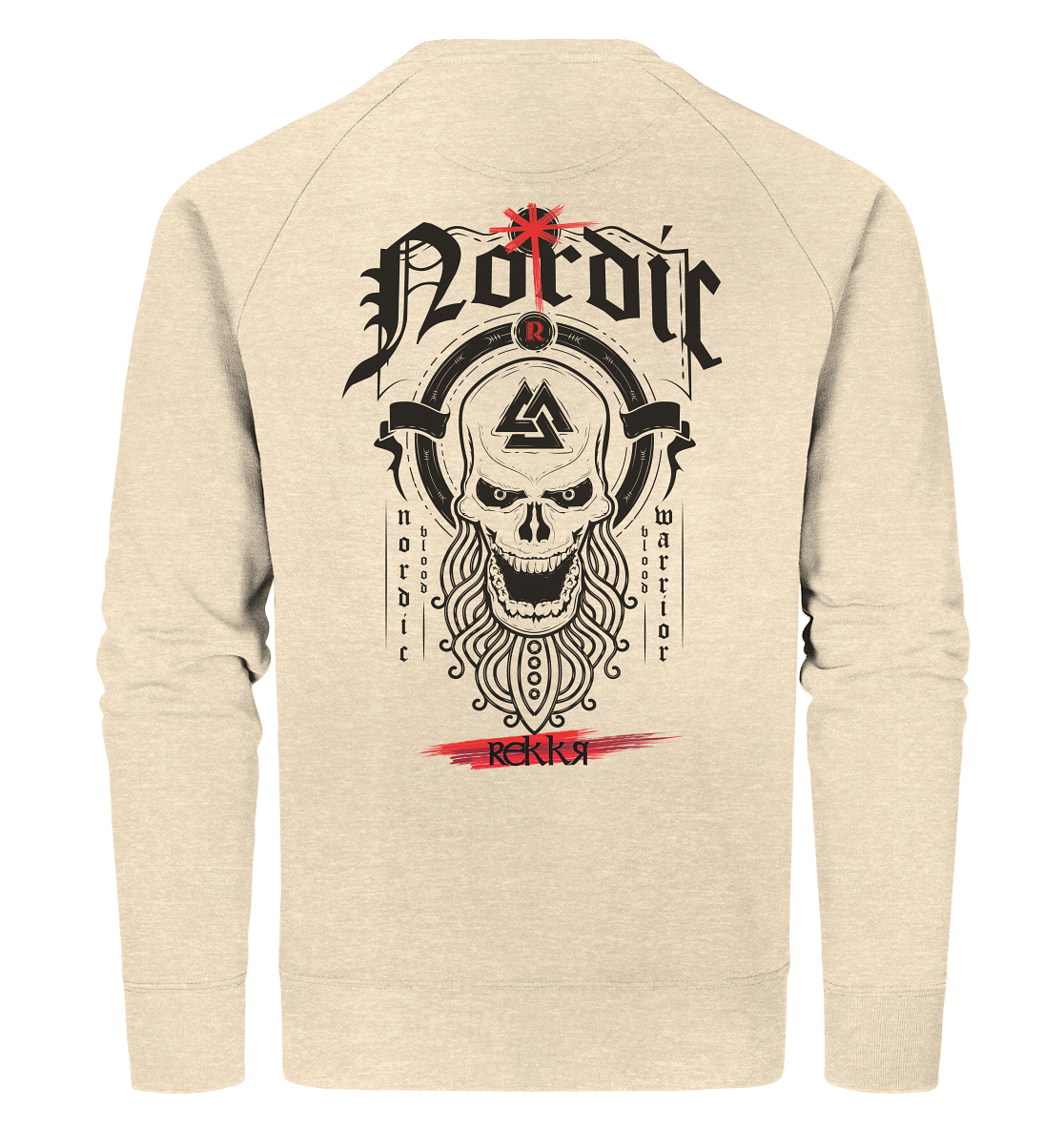 Nordric Skull  - Organic Sweatshirt - Rekkr-shop