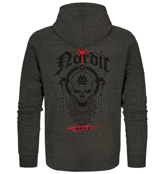 Nordric Skull  - Organic Zipper - Rekkr-shop