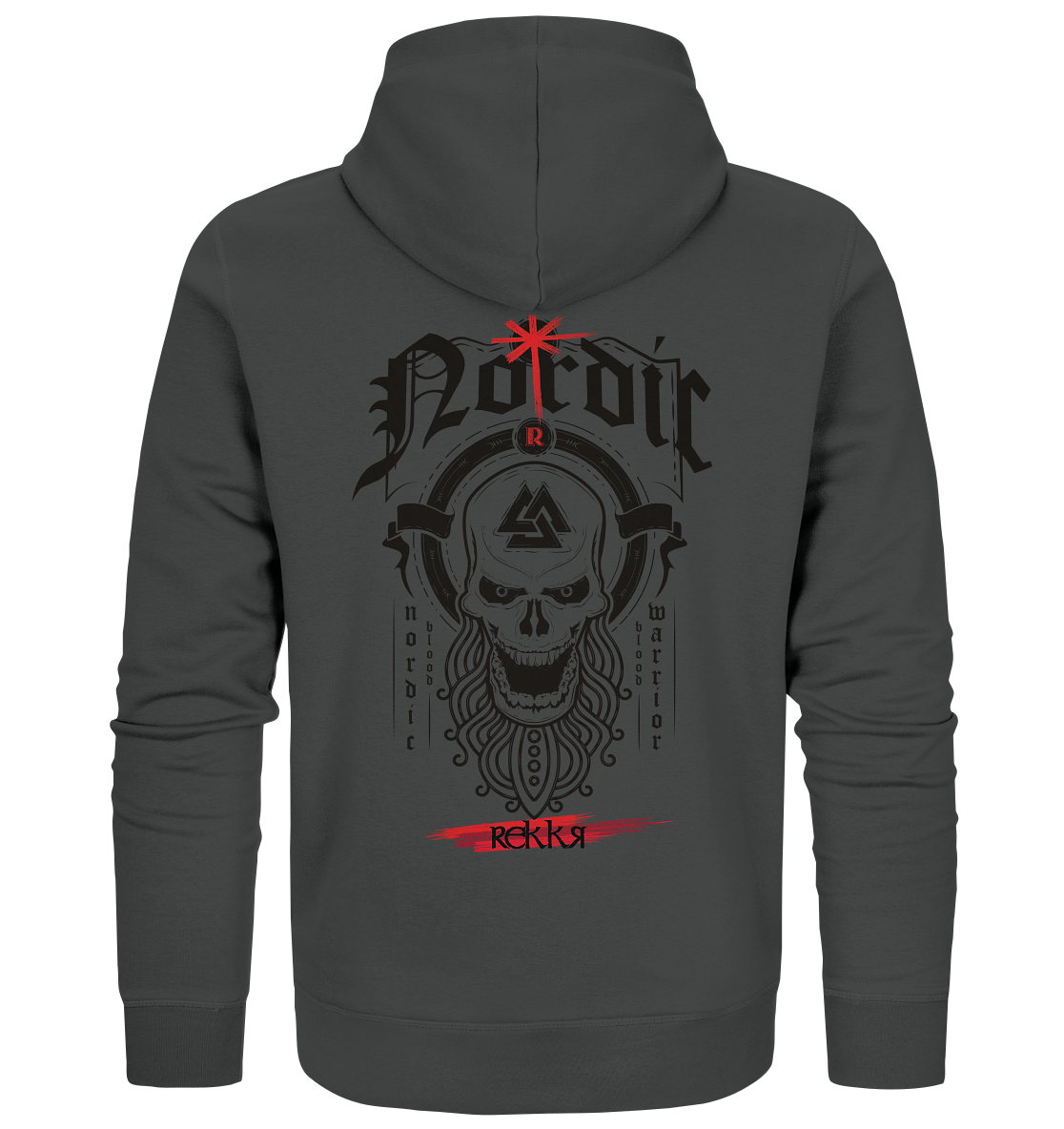 Nordric Skull  - Organic Zipper - Rekkr-shop