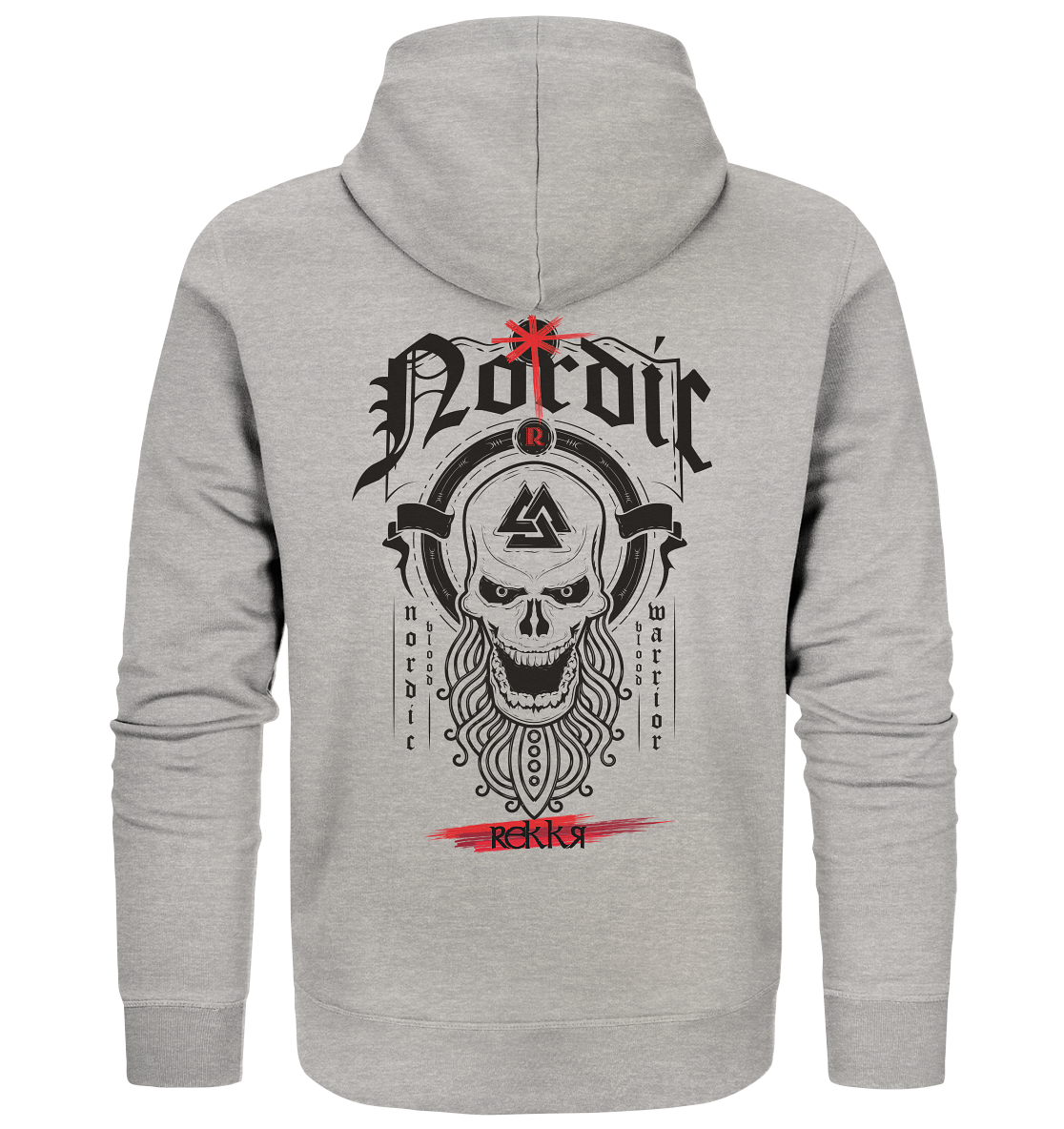 Nordric Skull  - Organic Zipper - Rekkr-shop