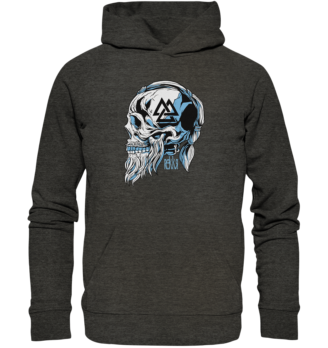 Viking Skull - Organic Hoodie - Rekkr-shop