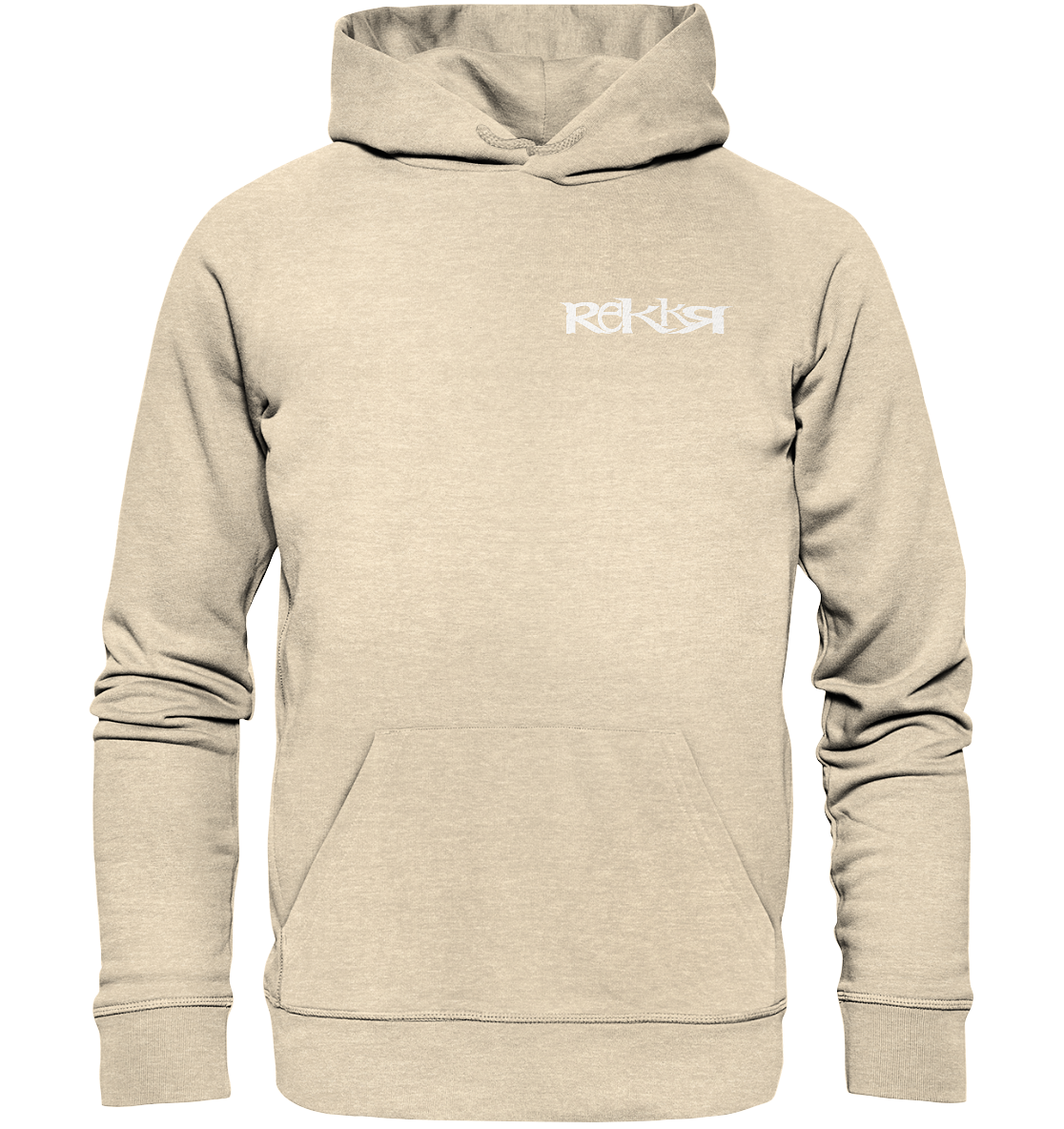 Hoodie Organic  REKKR Logo White