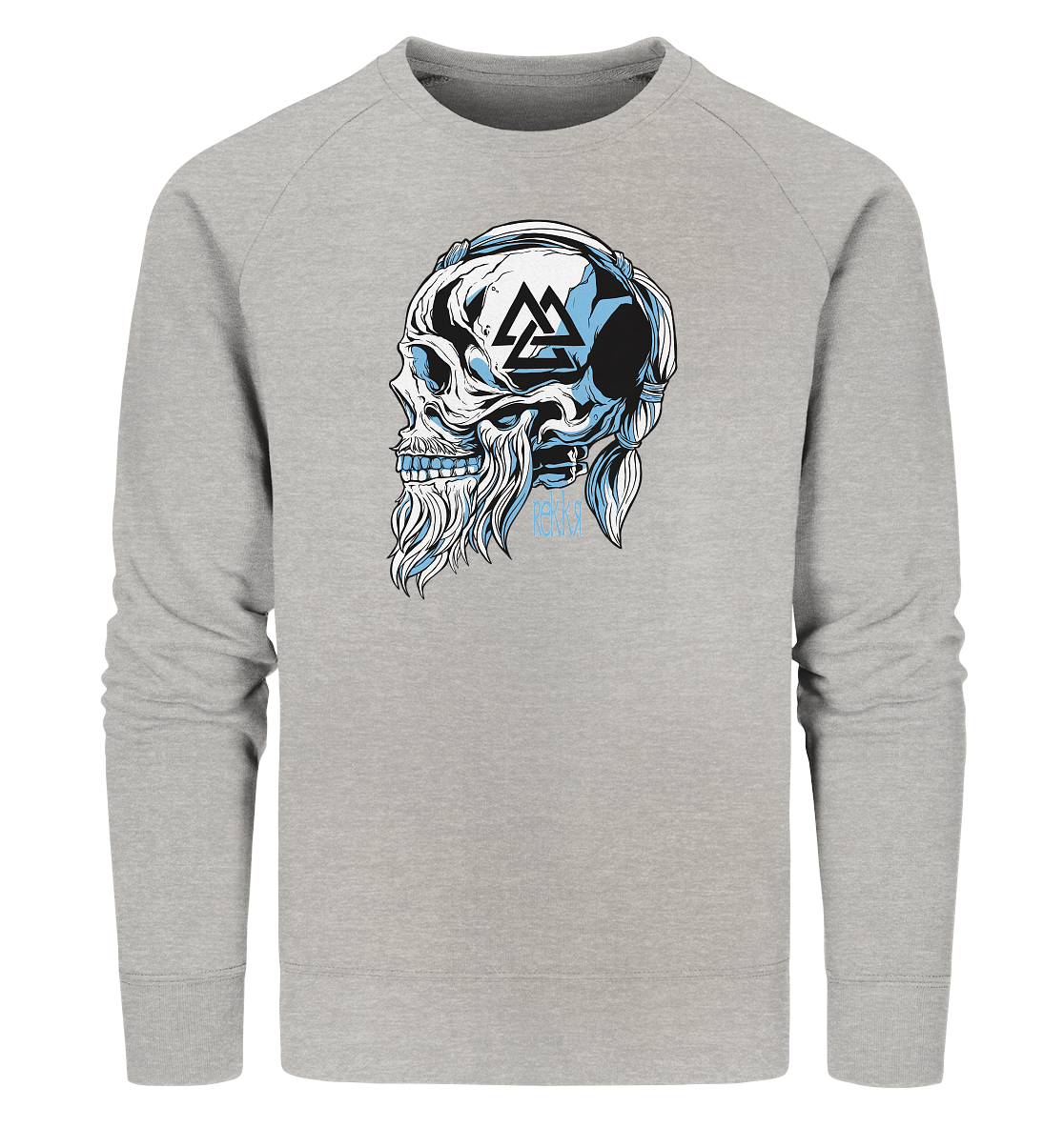 Viking Skull - Organic Sweatshirt - Rekkr-shop