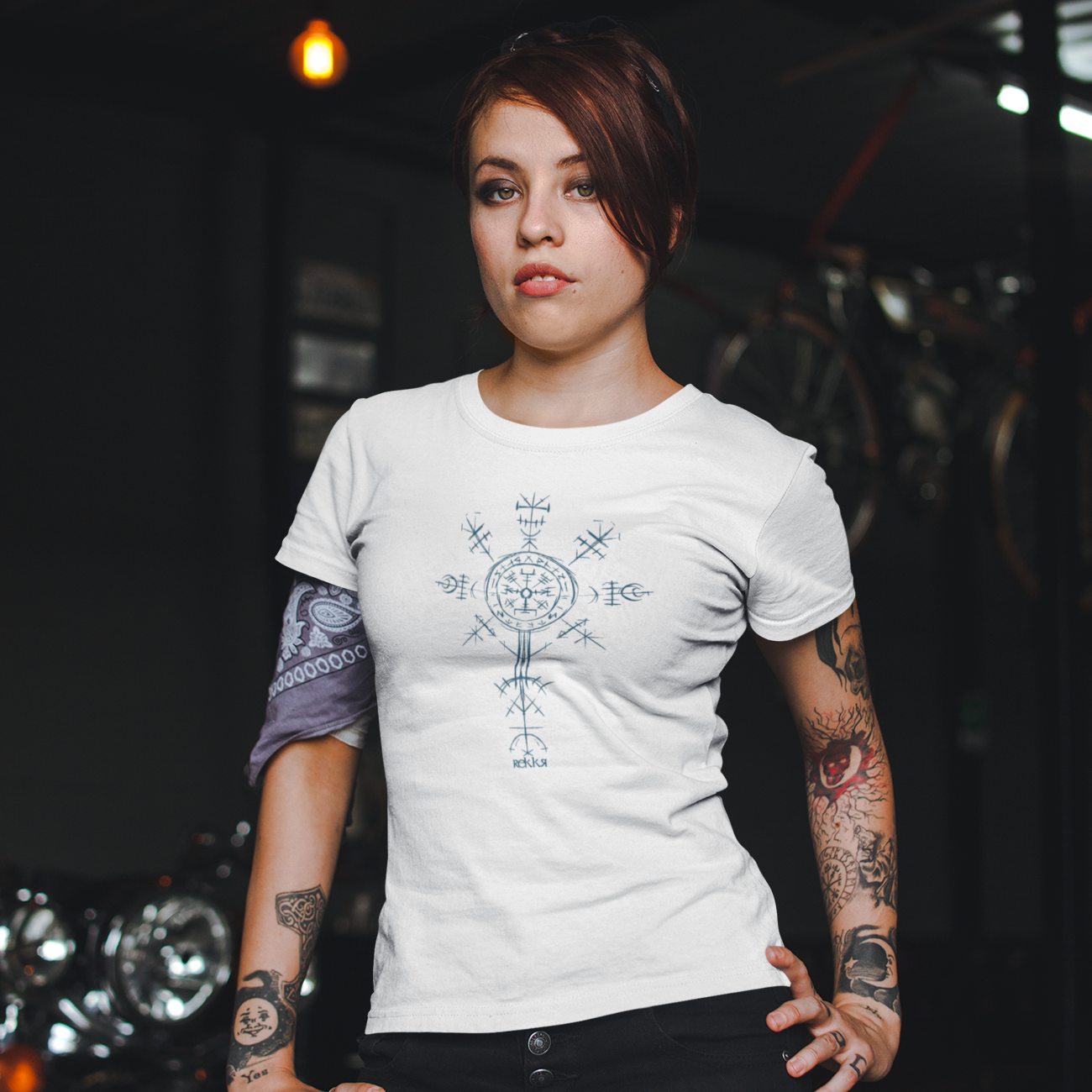 Ancient Norse Symbol - Ladies Organic Shirt - Rekkr-shop