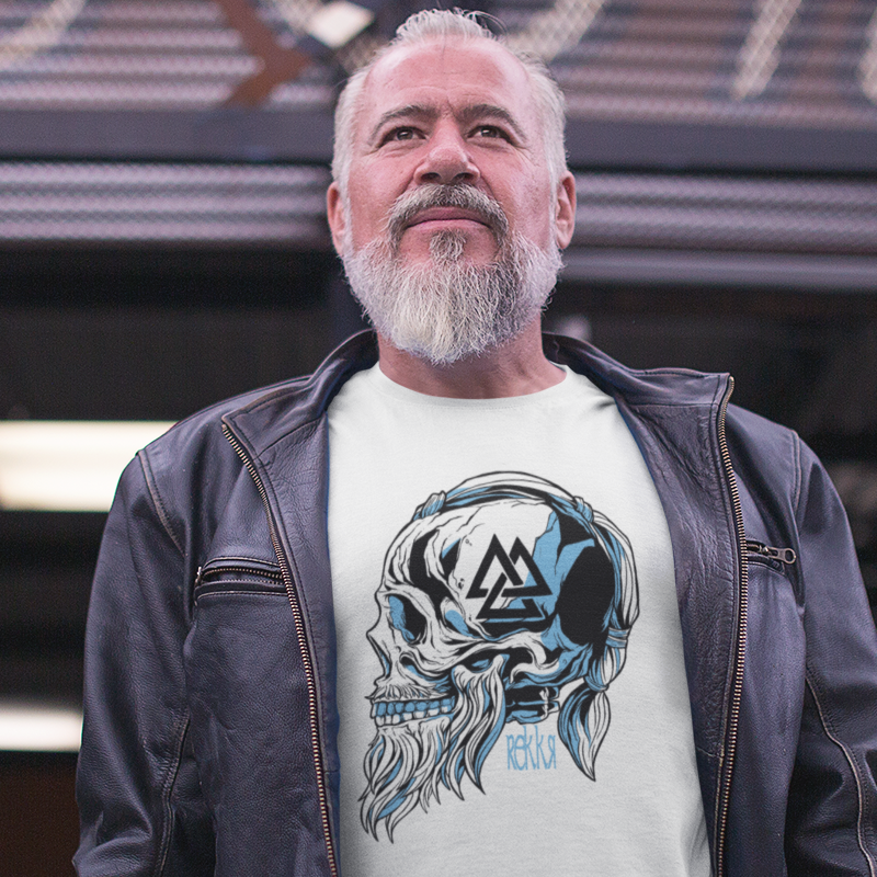 T-Shirt Organic Viking Skull – 5 REKKR WIKINGER
